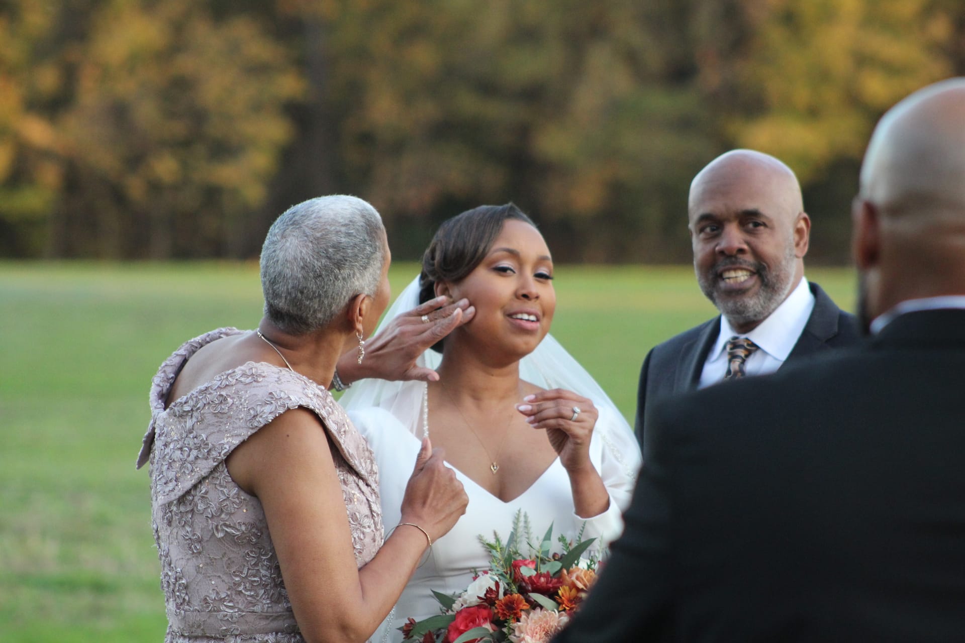 Family and guests celebrating at a wedding at Scarborough House, a historic estate wedding venue near Raleigh in Stantonsburg, NC