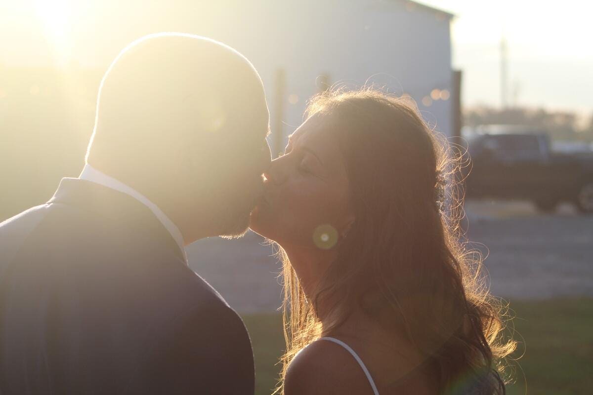 Couple celebrating at Scarborough House wedding venue in Wilson, NC