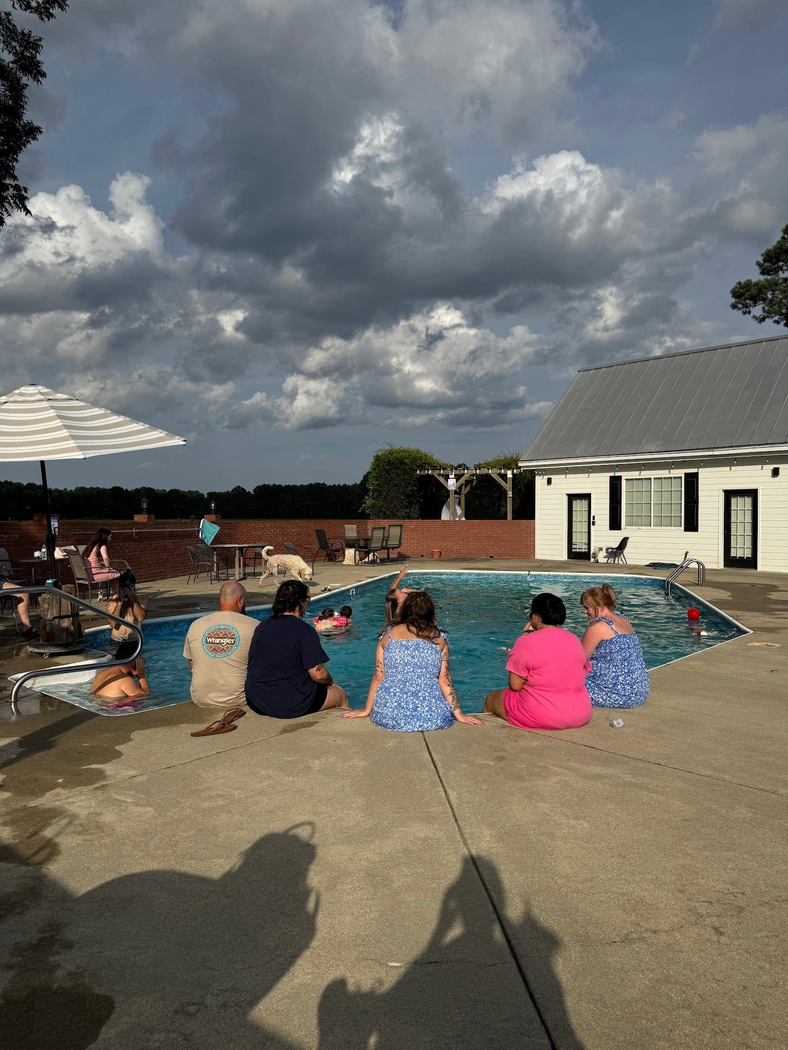Pool area at the Scarborough House estate