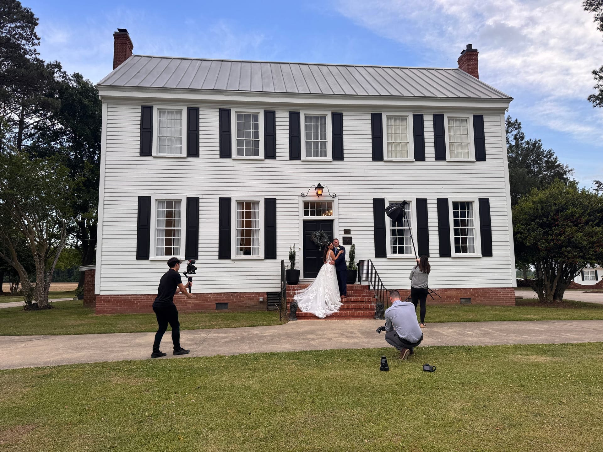Historic Scarborough House estate under a blue sky