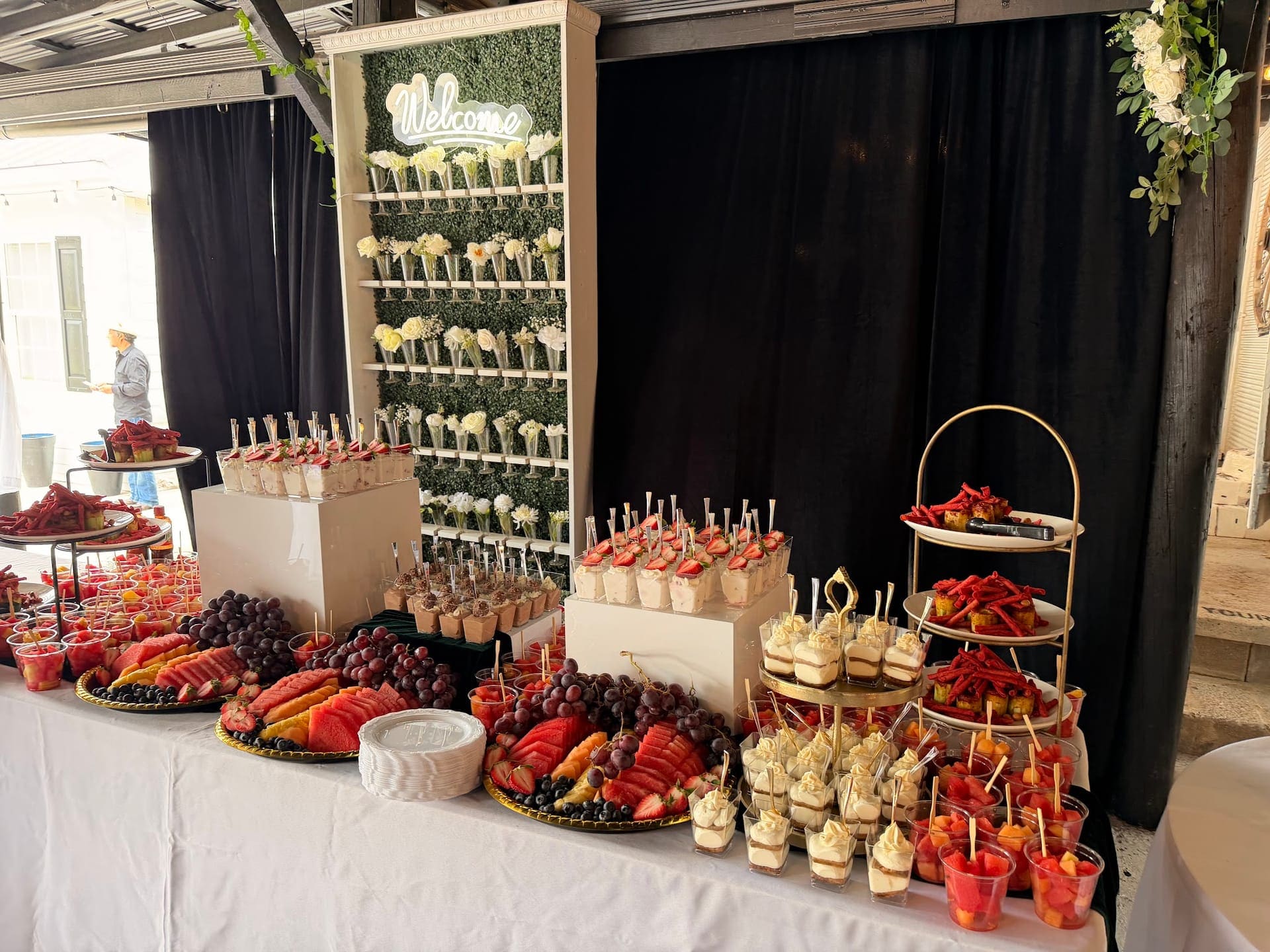 Seafood catering spread at a Scarborough House wedding